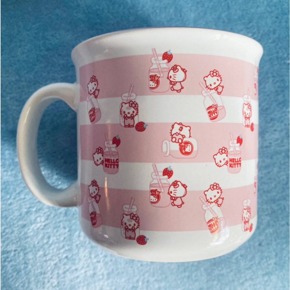 Hello Kitty Milk Bottle Toss 20oz Ceramic Camper Mug BRAND NEW NEVER USED